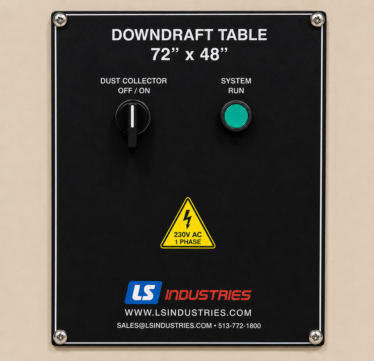Table Top Control Panel Rough In Downdraft Tables – LS Industries
